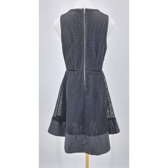 Romeo & Juliet Black A‎ Line Dress Size Large Sleeveless Sheer Netting - Picture 4 of 7